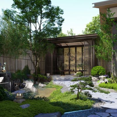 日式庭院 别墅花园