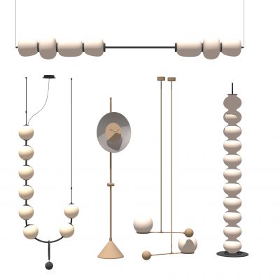 现代轻奢金属吊灯艺术异形灯水晶客厅餐厅灯具组合