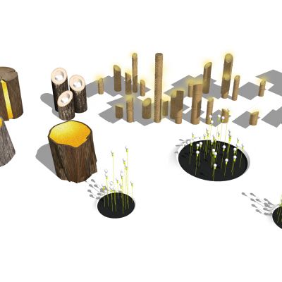 现代星星灯、生态景观灯、草坪灯、竹筒灯、木桩灯、植物灯、蒲公英灯具、庭院灯、特色灯具