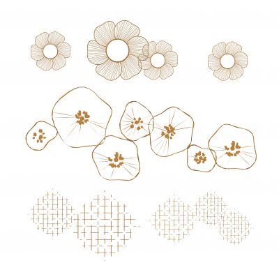 新中式墙面装饰小品