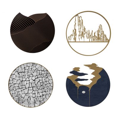 新中式墙面装饰小品