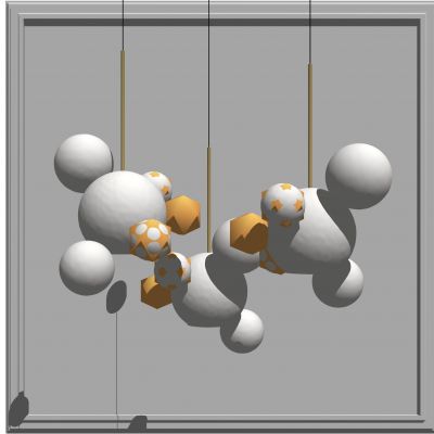 现代轻奢金属吊灯艺术异形灯水晶客厅餐厅灯具组合