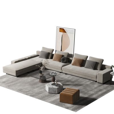 现代沙发茶几组合