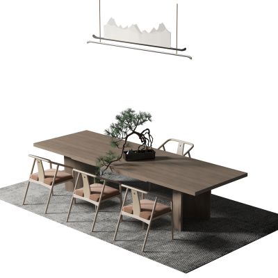 新中式茶桌椅组合