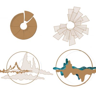 新中式墙面装饰小品