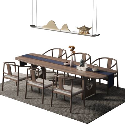 新中式茶桌椅组合