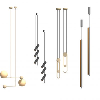 现代轻奢金属吊灯艺术异形灯水晶客厅餐厅灯具组合