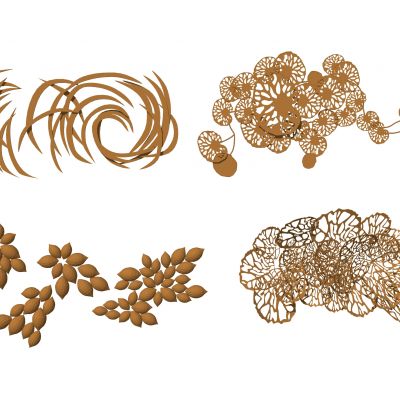 新中式墙面装饰小品