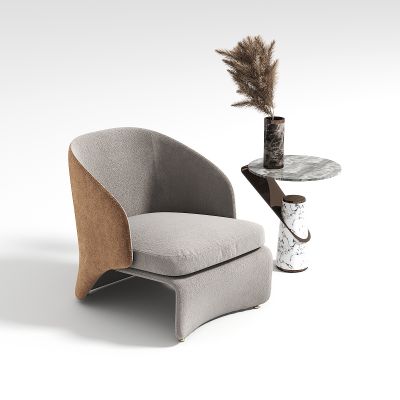 现代休闲椅边几组合