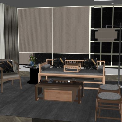 新中式沙发组合