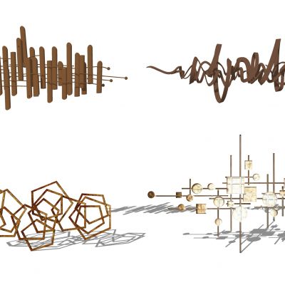 新中式墙面装饰小品
