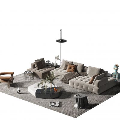 现代沙发茶几组合