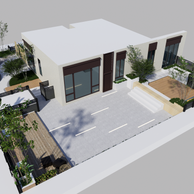 现代庭院景观 别墅庭院