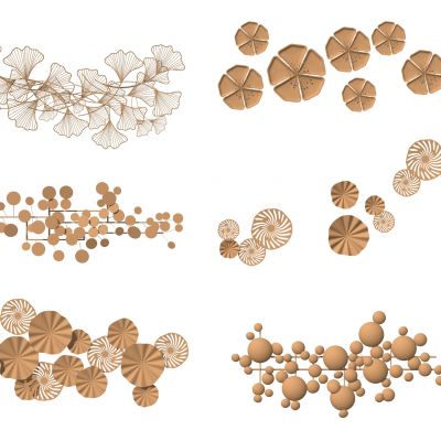 新中式墙面装饰小品