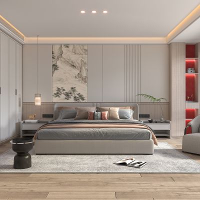 现代新中式卧室