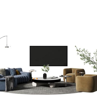 现代沙发茶几组合