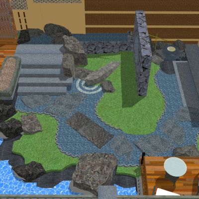 日式庭院 别墅花园