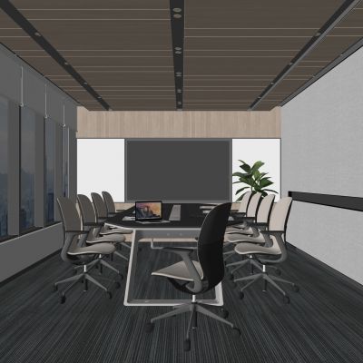 现代办公桌椅  会议室  办公区 办公室