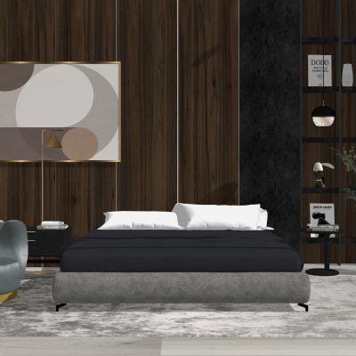 现代双人床 床头柜 床具 软装家具