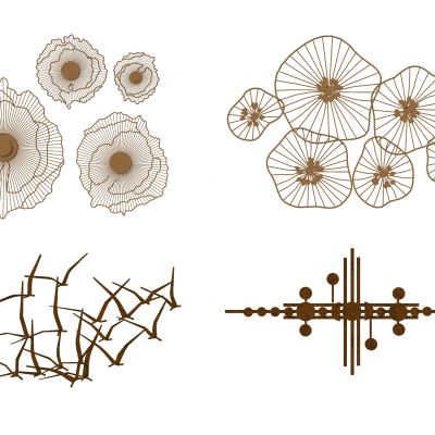 新中式墙面装饰小品