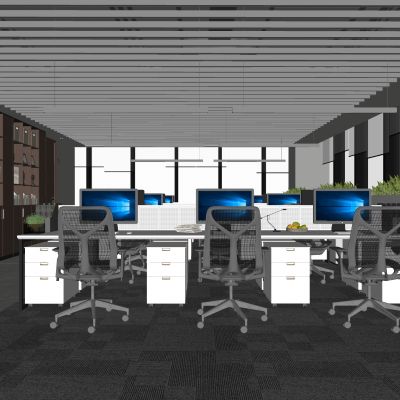 现代办公桌椅  会议室  办公区 办公室