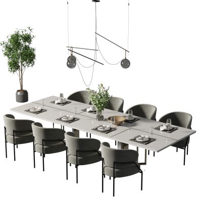 现代餐桌椅组合