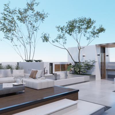 现代庭院景观 别墅庭院