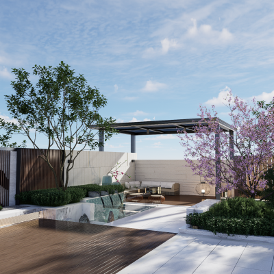 现代庭院景观 别墅庭院