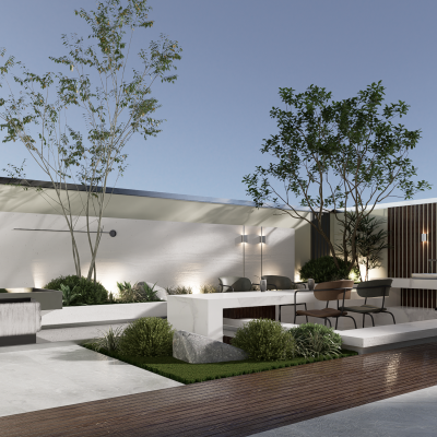 现代庭院景观 别墅庭院