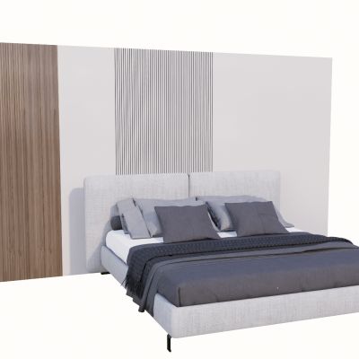 现代床头背景墙