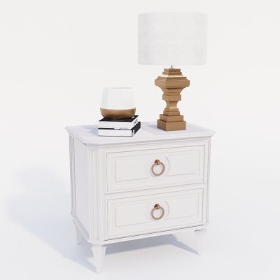 现代床头柜 灯具 台灯 摆件组合