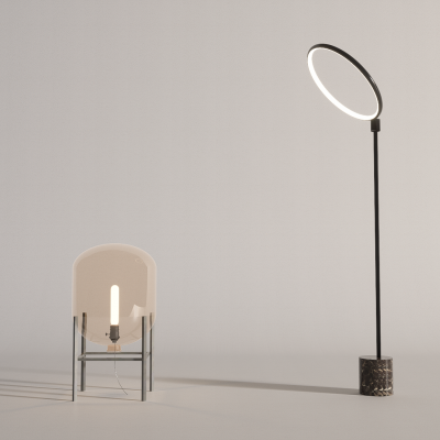 现代落地灯组合