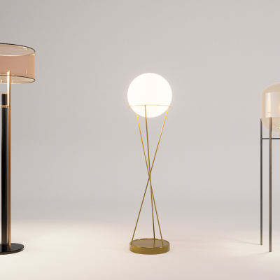 现代落地灯组合