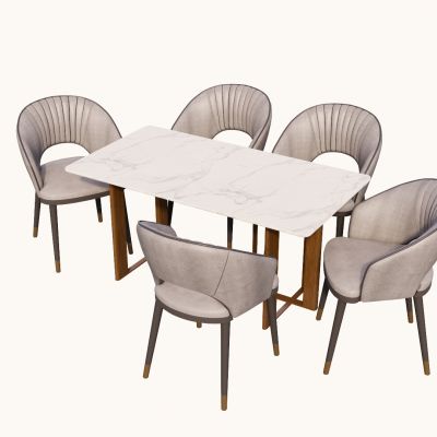 现代室内餐桌餐椅SU