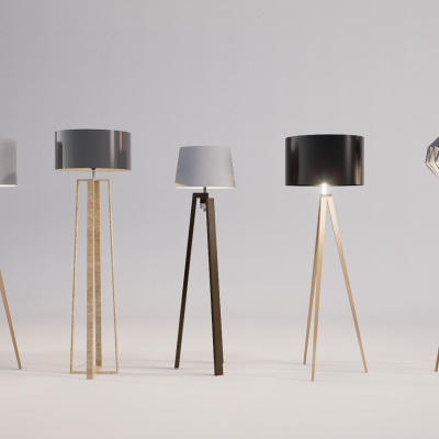 现代落地灯组合