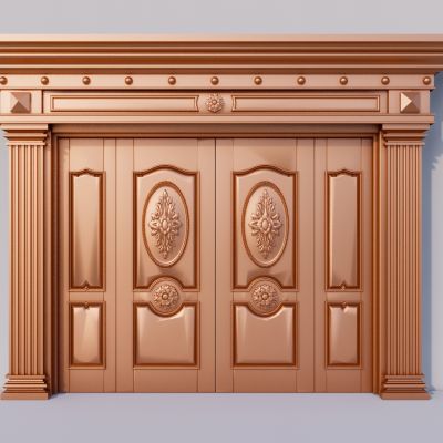 现代中式铜门  大门 入户门 防盗门