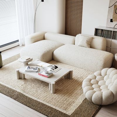 侘寂风沙发茶几组合