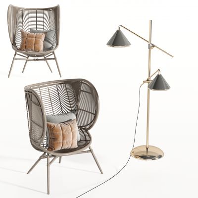 现代休闲椅，藤椅，躺椅，卧椅，竹椅，木质休闲椅，落地灯，藤编椅，书椅