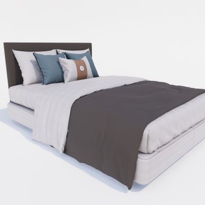 现代双人床 布艺床