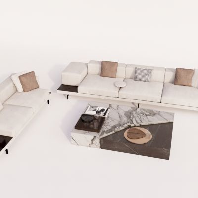 现代组合沙发  茶几