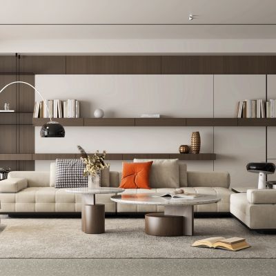 现代风格的客厅