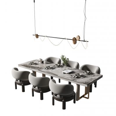 现代餐桌椅组合