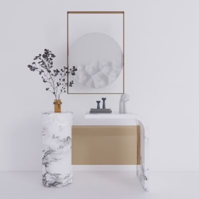 新中式玄关柜  边柜