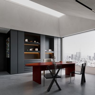 现代高级灰书房