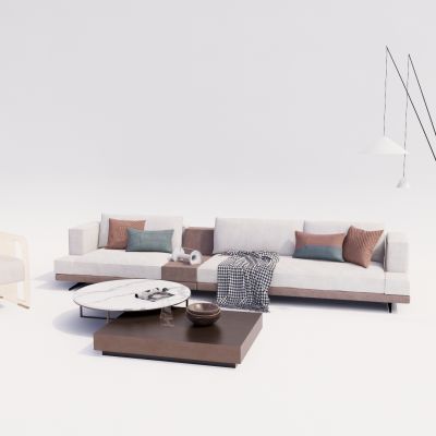 现代组合沙发  茶几