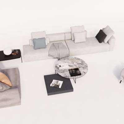 现代组合沙发  茶几