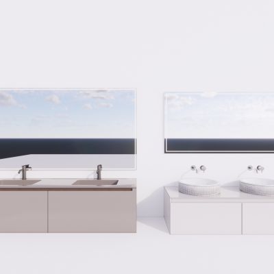 现代浴室柜 洗手台