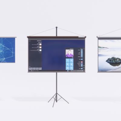 现代投影仪 投影幕布