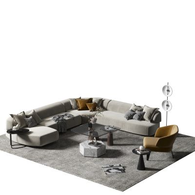 现代沙发茶几组合