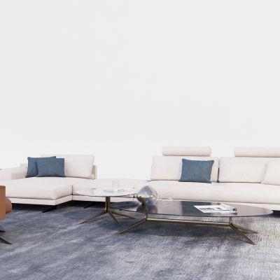 现代组合沙发 灯具 茶几 地毯